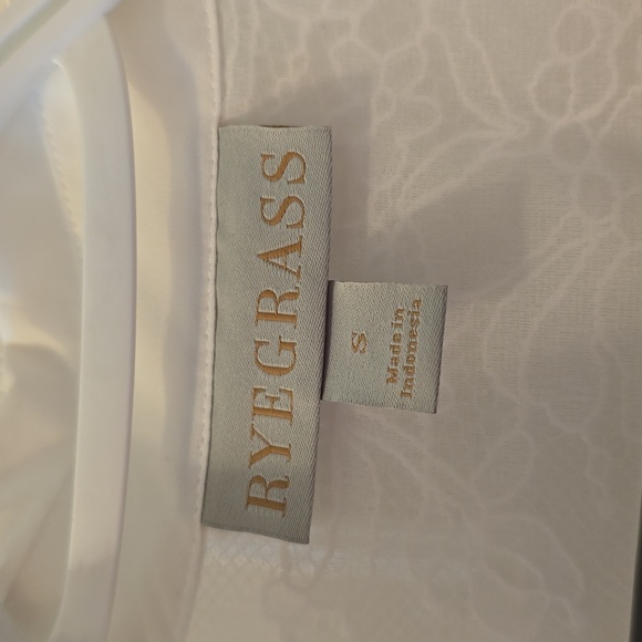 RYEGRASS BRAND WOMEN'S SHEER WHITE FRONT BUTTON BLOUSE TOP SIZE SMALL - Picture 4 of 16